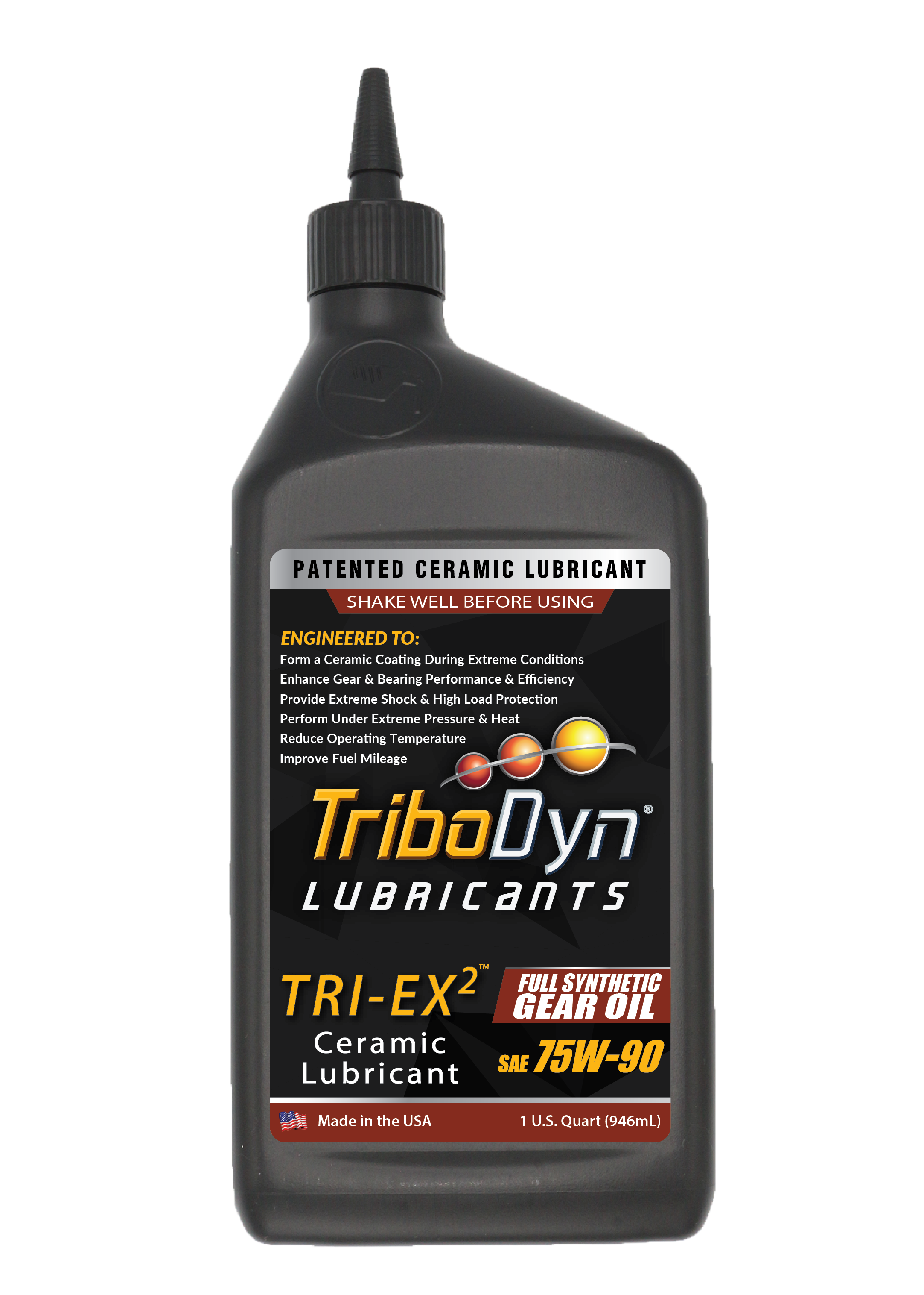 TriboDyn TRI-EX 2 Aceite sintético para engranajes 75w90 con revestimiento  cerámico (1 galón, 75W-90)
